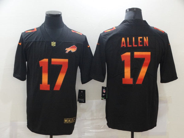 Men's Buffalo Bills #17 Josh Allen Black Alternate Game Jersey