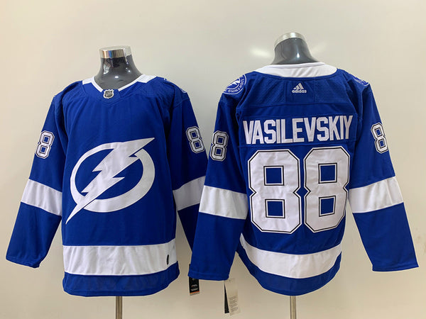 Men's Tampa Bay Lightning Andrei Vasilevskiy #88 Blue Player Jersey