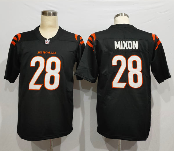 Men's Cincinnati Bengals Joe Mixon #28 Black Game Player Jersey