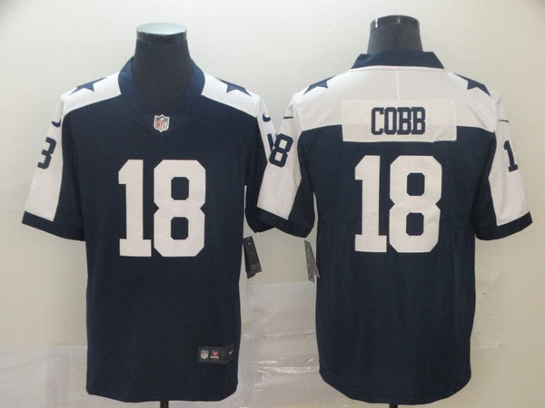 Men's Dallas Cowboys Randall Cobb #18 Navy Game Jersey