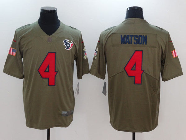 Men's Houston Texans Deshaun Watson #4 Brown Alternate Game Jersey