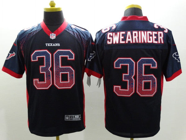 Men's Houston Texans D. J. Swearinger #36 Navy Game Jersey