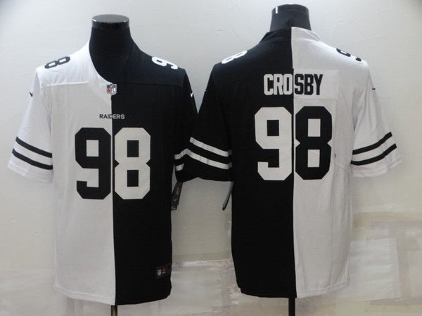 Men's Las Vegas Raiders Maxx Crosby #98 Black/White Game Jersey