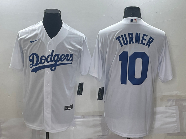 Men's Los Angeles Dodgers Justin Turner #10 White Replica Baseball Jersey