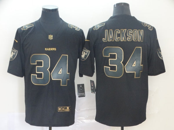 Men's Las Vegas Raiders Bo Jackson #34 Black Player Game Jersey