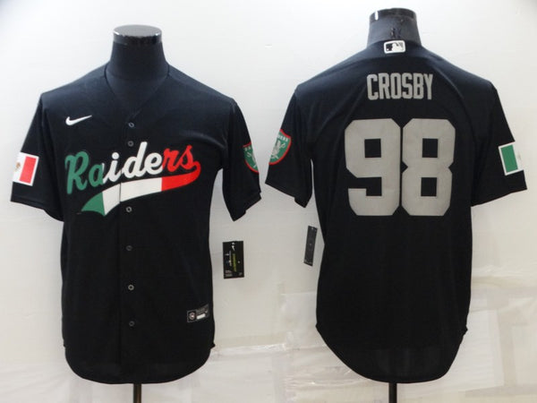 Men's Las Vegas Raiders Maxx Crosby #98 Black Player Game Jersey Joint Edition