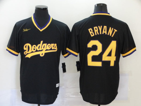 Men's Los Angeles Dodgers Kobe Bryant #24 Black Stitched Jersey