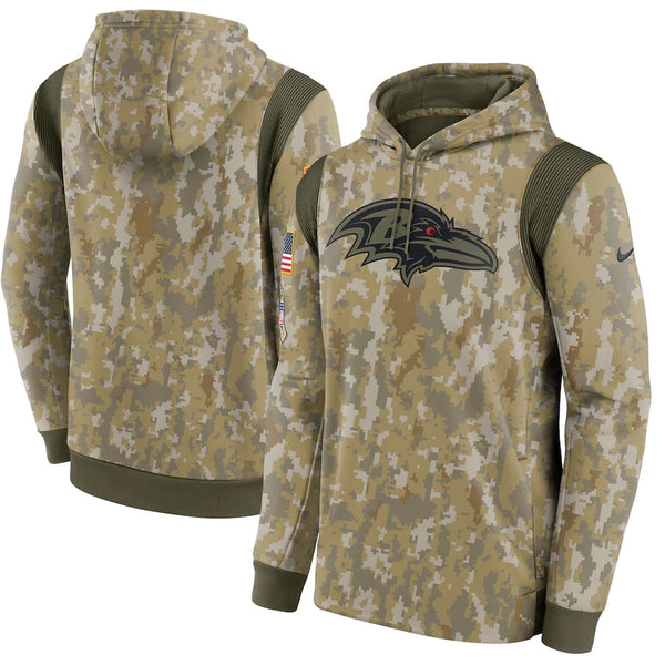 Men's Baltimore Ravens NFL 2021 Salute to Service Hoodie Camouflage