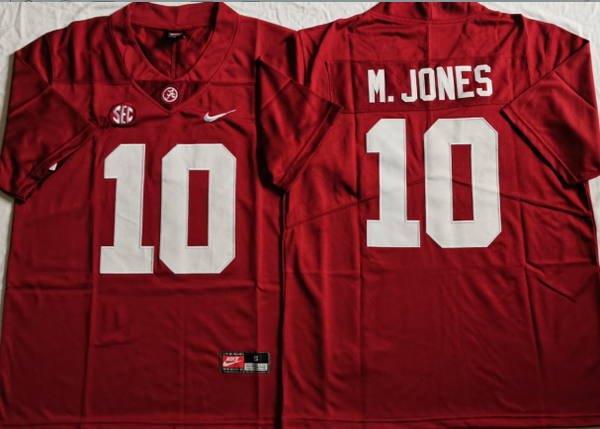 Men's Alabama Crimson Tide Mac Jones #10 Crimson Player Game Jersey