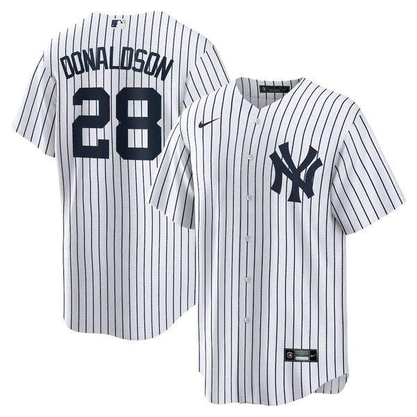 Men's New York Yankees Josh Donaldson #28 White Home Replica Player Jersey