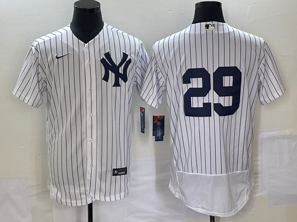 Men's New York Yankees Catfish Hunter #29 White Replica Player Name Jersey