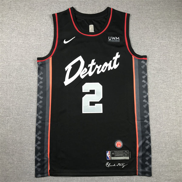 Men's Detroit Pistons Cade Cunningham #2 Black 2023/24 Swingman Jersey - City Edition