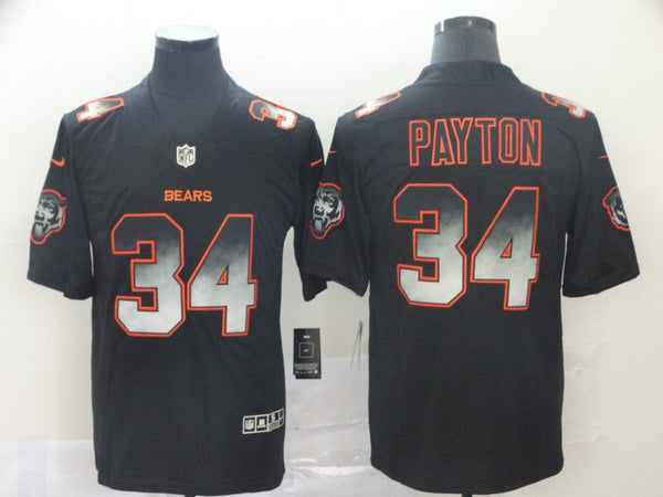 Men's Chicago Bears Walter Payton #34 Black Player Replica Jersey