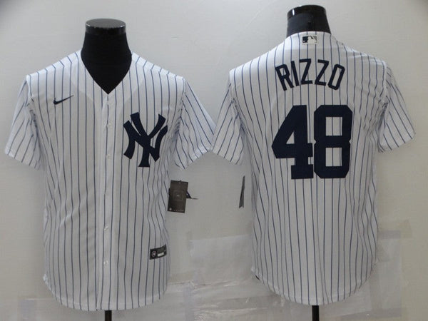 Men's New York Yankees Anthony Rizzo #48 White Replica Baseball Jersey