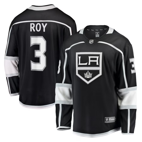 Men's Los Angeles Kings Matt Roy #3 Black Home Breakaway Player Jersey