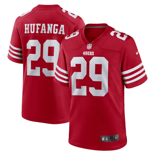 Men's San Francisco 49ers Talanoa Hufanga #29 Scarlet Game Player Jersey