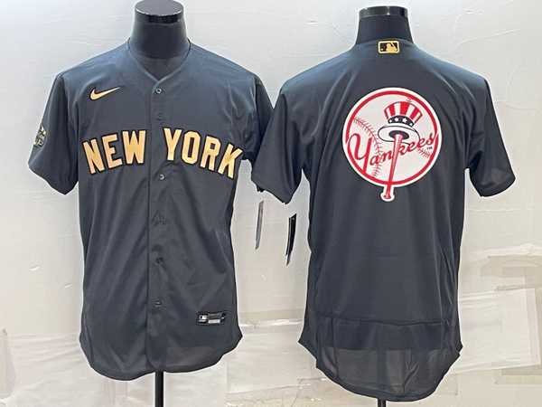 Men's New York Yankees Dark Gray Replica Team Jersey