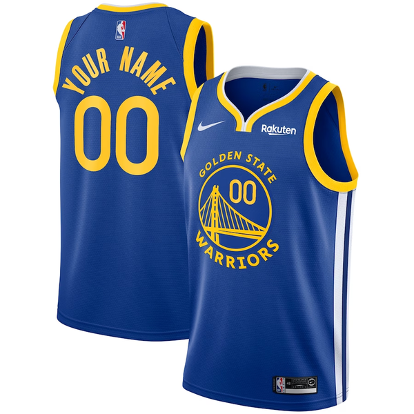 Men's Golden State Warriors Royal 2020/21 Swingman Custom Jersey - Icon Edition