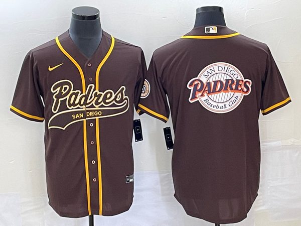 Men's San Diego Padres Brown Replica Player Jersey Joint Edition