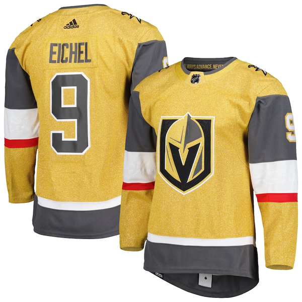 Men's Vegas Golden Knights Jack Eichel #9 Gold Home Breakaway Player Jersey