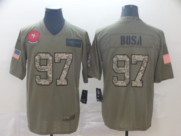 Men's San Francisco 49ers Nick Bosa #97 Brown Game Player Jersey