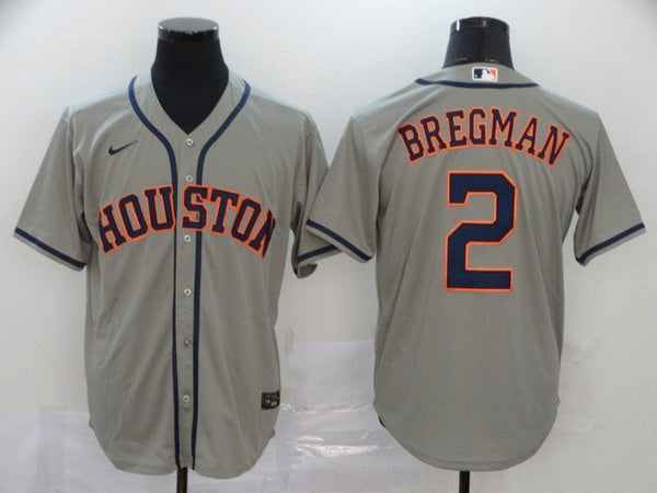 Men's Houston Astros Alex Bregman #2 Gray Replica Baseball Jersey