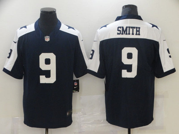 Men's Dallas Cowboys Emmitt Smith #9 Navy Game Jersey