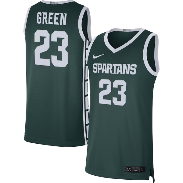 Men's Michigan State Spartans Draymond Green #23 Green Player Jersey