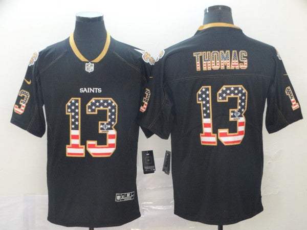 Men's New Orleans Saints #13 Michael Thomas Black Team Game Jersey