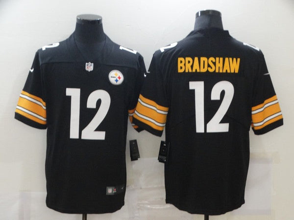 Men's Pittsburgh Steelers Terry Bradshaw #12 Black Game Jersey