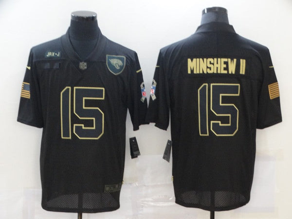 Men's Jacksonville Jaguars Gardner Minshew II #15 Black Game Jersey