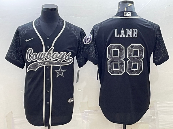 Men's Dallas Cowboys CeeDee Lamb #88 Black RFLCTV Limited Jersey Joint Edition