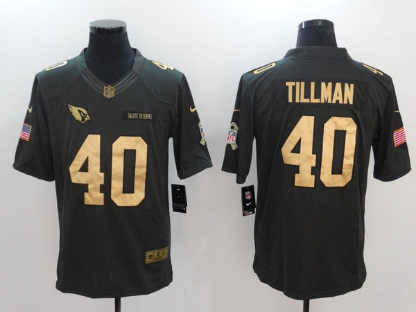 Men's Arizona Cardinals Pat Tillman #40 Black Team Game Jersey