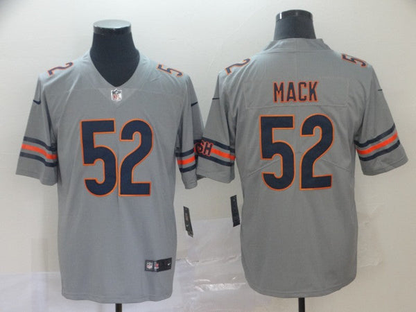 Men's Chicago Bears Khalil Mack #52 Gray Player Game Jersey