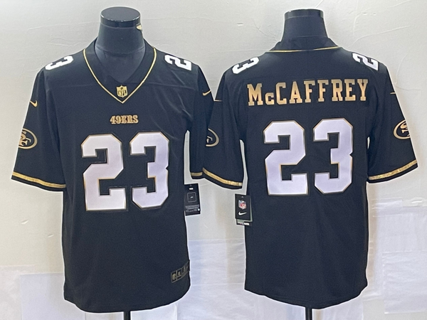 Men's San Francisco 49ers Christian McCaffrey #23 Black Game Player Jersey