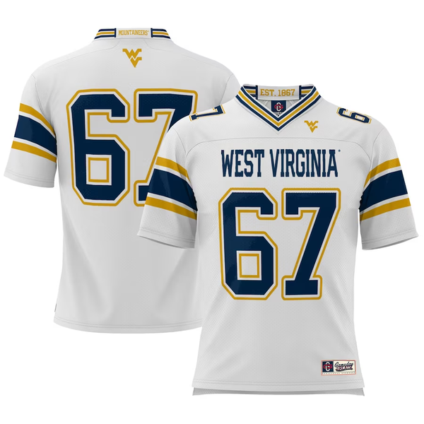 Men's West Virginia Mountaineers GameDay Greats #1 White Football Jersey