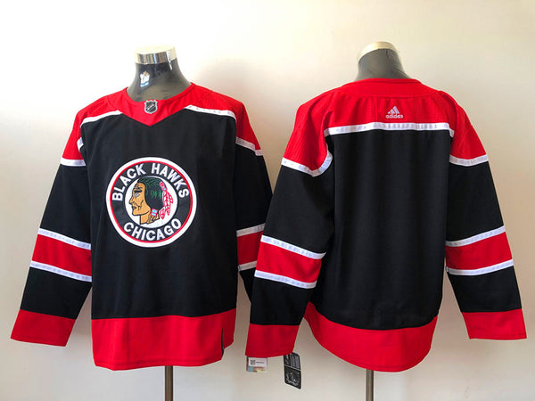 Men's Chicago Blackhawks Black Blank Jersey