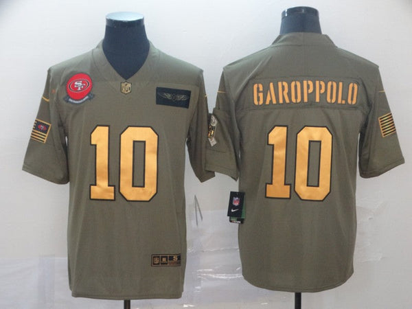 Men's San Francisco 49ers Jimmy Garoppolo #10 Brown Alternate Game Jersey