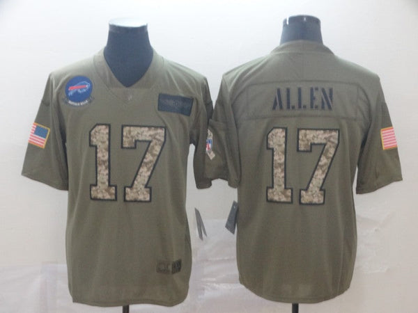 Men's Buffalo Bills Josh Allen #17 Brown Authentic Game Jersey