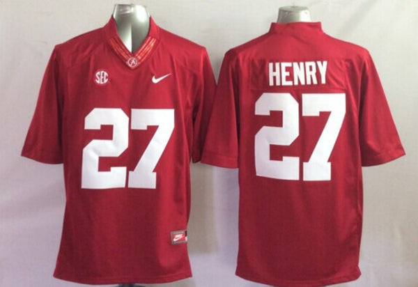 Men's Alabama Crimson Tide Derrick Henry  #27 Crimson Player Game Jersey