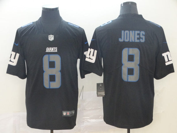 Men's New York Giants Daniel Jones #8 Black Game Jersey