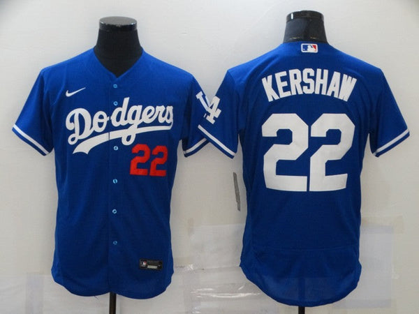 Men's Los Angeles Dodgers Clayton Kershaw #22 Blue Replica Player Jersey