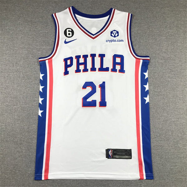 Men's Philadelphia 76ers Joel Embiid #21 White 2022/23 Swingman Jersey