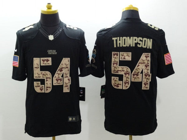 Men's Carolina Panthers Shaq Thompson #54 Black Game Player Jersey