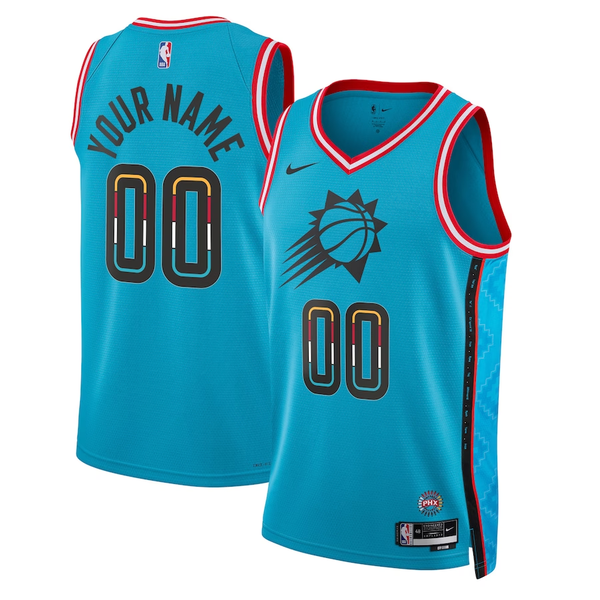 Men's Phoenix Suns Turquoise 2022/23 Swingman Custom Jersey - City Edition