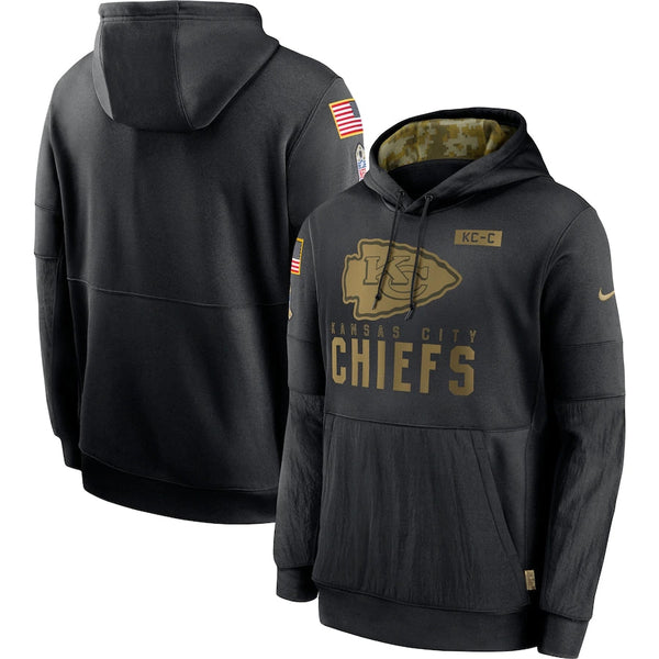 Men's Kansas City Chiefs NFL 2020 Salute to Service Hoodie Black