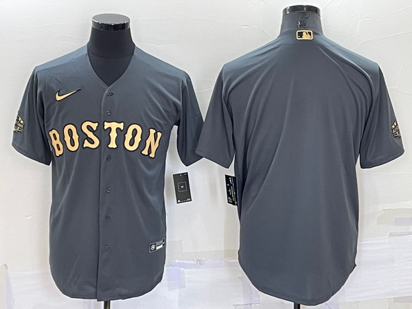 Men's Boston Red Sox Gray Blank Jersey