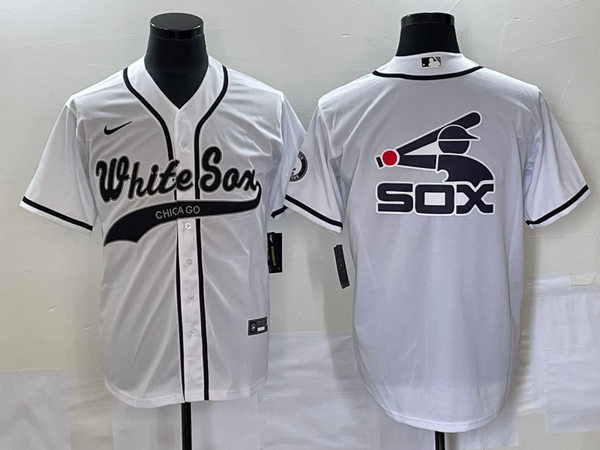 Men's Chicago White Sox White Replica Player Jersey Joint Edition