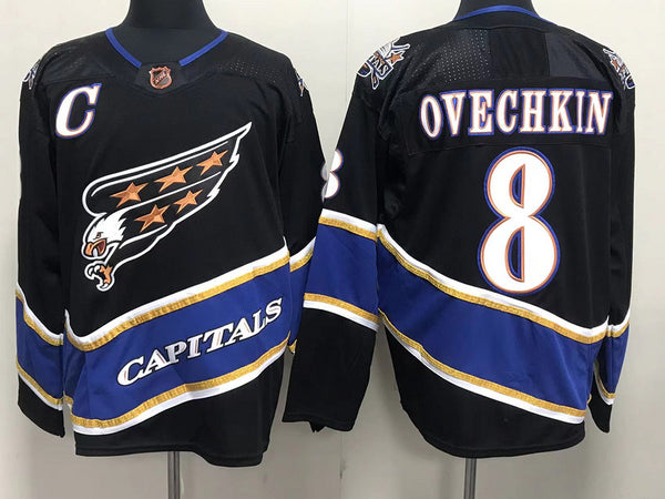 Men's Washington Capitals Alexander Ovechkin #8 Black Home Breakaway Player Jersey