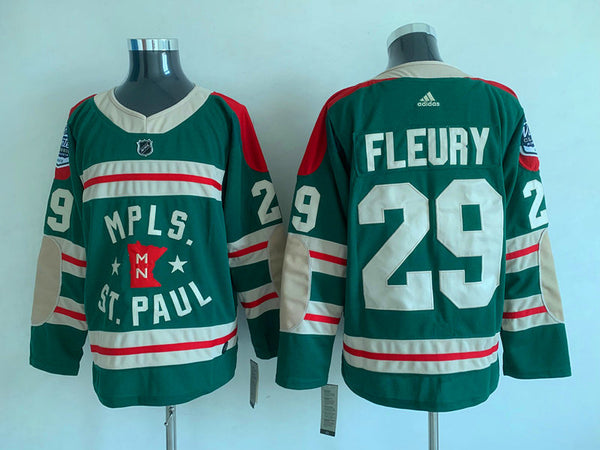 Men's Minnesota Wild Marc Andre Fleury #29 Green Breakaway Jersey